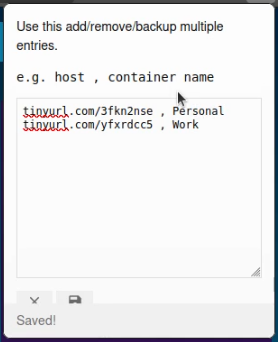 A screenshot of editing the Containerise rules